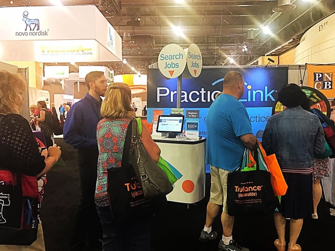 PracticeLink exhibits at physician specialty meetings